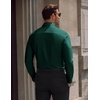 COOFANDY Men’s Dress Shirts Long Sleeve Wrinkle Free Stretch Button Down Shirts Formal Business Shirts(Dark Green)
