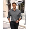 COOFANDY Men’s Dress Shirts Long Sleeve Wrinkle Free Stretch Button Down Shirts Formal Business Shirts(Dark Grey)