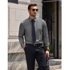 COOFANDY Men’s Dress Shirts Long Sleeve Wrinkle Free Stretch Button Down Shirts Formal Business Shirts(Dark Grey)
