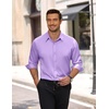 COOFANDY Men’s Dress Shirts Long Sleeve Wrinkle Free Stretch Button Down Shirts Formal Business Shirts(Lilac)