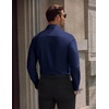 COOFANDY Men’s Dress Shirts Long Sleeve Wrinkle Free Stretch Button Down Shirts Formal Business Shirts(Navy Blue)