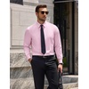 COOFANDY Men’s Dress Shirts Long Sleeve Wrinkle Free Stretch Button Down Shirts Formal Business Shirts(Pink)