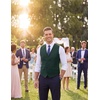 COOFANDY Mens Suit Vest Formal Dress Vest Slim Fit Buesiness Wedding(Dark Green)