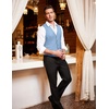 COOFANDY Mens Suit Vest Formal Dress Vest Slim Fit Buesiness Wedding(Light Blue)