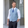 COOFANDY Mens Suit Vest Formal Dress Vest Slim Fit Buesiness Wedding(Light Blue)
