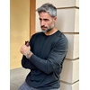 COOFANDY Mens Sweater Crewneck Pullover Lightweight Dress Sweater Silm Fit(Black)