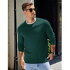 COOFANDY Mens Sweater Crewneck Pullover Lightweight Dress Sweater Silm Fit(Bright Green)
