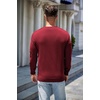 COOFANDY Mens Sweater Crewneck Pullover Lightweight Dress Sweater Silm Fit(Dark Red)