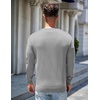 COOFANDY Mens Sweater Crewneck Pullover Lightweight Dress Sweater Silm Fit(Light Gray)