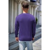 COOFANDY Mens Sweater Crewneck Pullover Lightweight Dress Sweater Silm Fit(Purple)