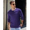 COOFANDY Mens Sweater Crewneck Pullover Lightweight Dress Sweater Silm Fit(Purple)
