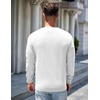 COOFANDY Mens Sweater Crewneck Pullover Lightweight Dress Sweater Silm Fit(White)