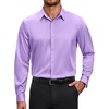 COOFANDY Men’s Dress Shirts Long Sleeve Wrinkle Free Stretch Button Down Shirts Formal Business Shirts(Lilac)