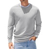 COOFANDY Mens Sweater Crewneck Pullover Lightweight Dress Sweater Silm Fit(Light Gray)