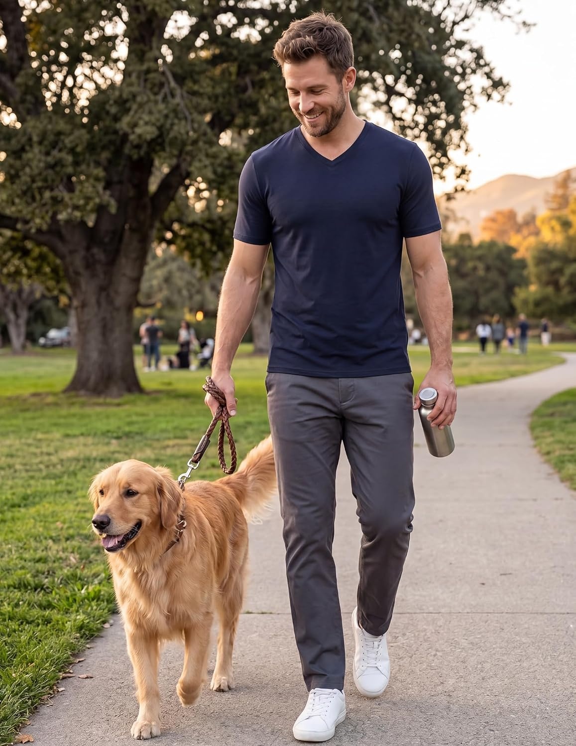 image:imageCOOFANDY Mens V Neck TShirts Short Sleeve Stretch Casual Classic Basic Tee Soft UndershirtsBlackOlive GreenDrak Blue3 Pack