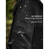 COOFANDY Long Rain Coats for Men Waterproof Trench Jacket with Hood(Black)