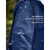COOFANDY Long Rain Coats for Men Waterproof Trench Jacket with Hood(Blue)