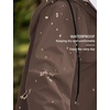 COOFANDY Long Rain Coats for Men Waterproof Trench Jacket with Hood(Brown)