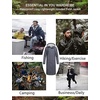COOFANDY Long Rain Coats for Men Waterproof Trench Jacket with Hood(Dark Grey)