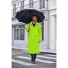 COOFANDY Long Rain Coats for Men Waterproof Trench Jacket with Hood(Fluorescent Green)