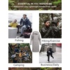 COOFANDY Long Rain Coats for Men Waterproof Trench Jacket with Hood(Grey)