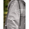 COOFANDY Long Rain Coats for Men Waterproof Trench Jacket with Hood(Grey)