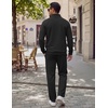 COOFANDY Men’s 2 Piece Tracksuit Set Quarter Zip Sweatsuit Athletic Outfits(Black)