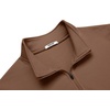 COOFANDY Men’s 2 Piece Tracksuit Set Quarter Zip Sweatsuit Athletic Outfits(Coffee Brown)