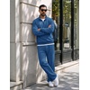 COOFANDY Men’s 2 Piece Tracksuit Set Quarter Zip Sweatsuit Athletic Outfits(Navy)
