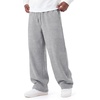 COOFANDY Mens Baggy Sweatpants Wide Leg Cotton Fleece Open Bottom Sweatpant(1-heather Grey(fleece))