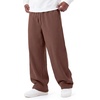 COOFANDY Mens Baggy Sweatpants Wide Leg Cotton Fleece Open Bottom Sweatpant(Brown(fleece))