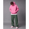 COOFANDY Mens Baggy Sweatpants Wide Leg Cotton Fleece Open Bottom Sweatpant(Dark Green(fleece))