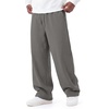 COOFANDY Mens Baggy Sweatpants Wide Leg Cotton Fleece Open Bottom Sweatpant(Dark Grey(fleece))