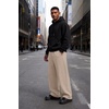 COOFANDY Mens Baggy Sweatpants Wide Leg Cotton Fleece Open Bottom Sweatpant(Khaki(fleece))