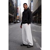 COOFANDY Mens Baggy Sweatpants Wide Leg Cotton Fleece Open Bottom Sweatpant(Light Heather Grey(fleece))