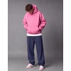 COOFANDY Mens Baggy Sweatpants Wide Leg Cotton Fleece Open Bottom Sweatpant(Navy Blue(fleece))
