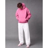 COOFANDY Mens Baggy Sweatpants Wide Leg Cotton Fleece Open Bottom Sweatpant(White(fleece))