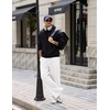 COOFANDY Mens Baggy Sweatpants Wide Leg Cotton Fleece Open Bottom Sweatpant(White(fleece))