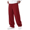 COOFANDY Mens Baggy Sweatpants Wide Leg Cotton Fleece Open Bottom Sweatpant(Wine Red(fleece))