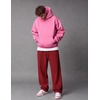 COOFANDY Mens Baggy Sweatpants Wide Leg Cotton Fleece Open Bottom Sweatpant(Wine Red(fleece))