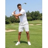 COOFANDY Men’s Casual Cotton Linen Shorts Elastic Waist Drawstring Shorts(2 Pack  Linen Khaki  White)