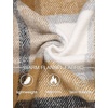 COOFANDY Mens Flannel Jacket Fleece Shacket Plaid Shirt Button Down Jackets(Khaki Block)