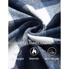 COOFANDY Mens Flannel Jacket Fleece Shacket Plaid Shirt Button Down Jackets(Navy Block)