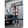 COOFANDY Mens Flannel Jacket Fleece Shacket Plaid Shirt Button Down Jackets(Wine Red Block)