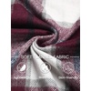 COOFANDY Mens Flannel Jacket Fleece Shacket Plaid Shirt Button Down Jackets(Wine Red Block)