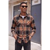 COOFANDY Men’s Flannel Plaid Shirts Long Sleeve Casual Button Down Shirt with Pockets(Orange Black Plaid)