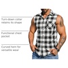 COOFANDY Mens Lightweight Sleeveless Flannel Shirt Button Up Plaid Shirts(Black)