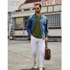 COOFANDY Mens Long Sleeve Tee Shirts Crew Neck Cotton T-Shirt Casual Shirts(Army Green)