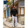 COOFANDY Mens Long Sleeve Tee Shirts Crew Neck Cotton T-Shirt Casual Shirts(Black)