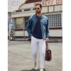 COOFANDY Mens Long Sleeve Tee Shirts Crew Neck Cotton T-Shirt Casual Shirts(Navy Blue)